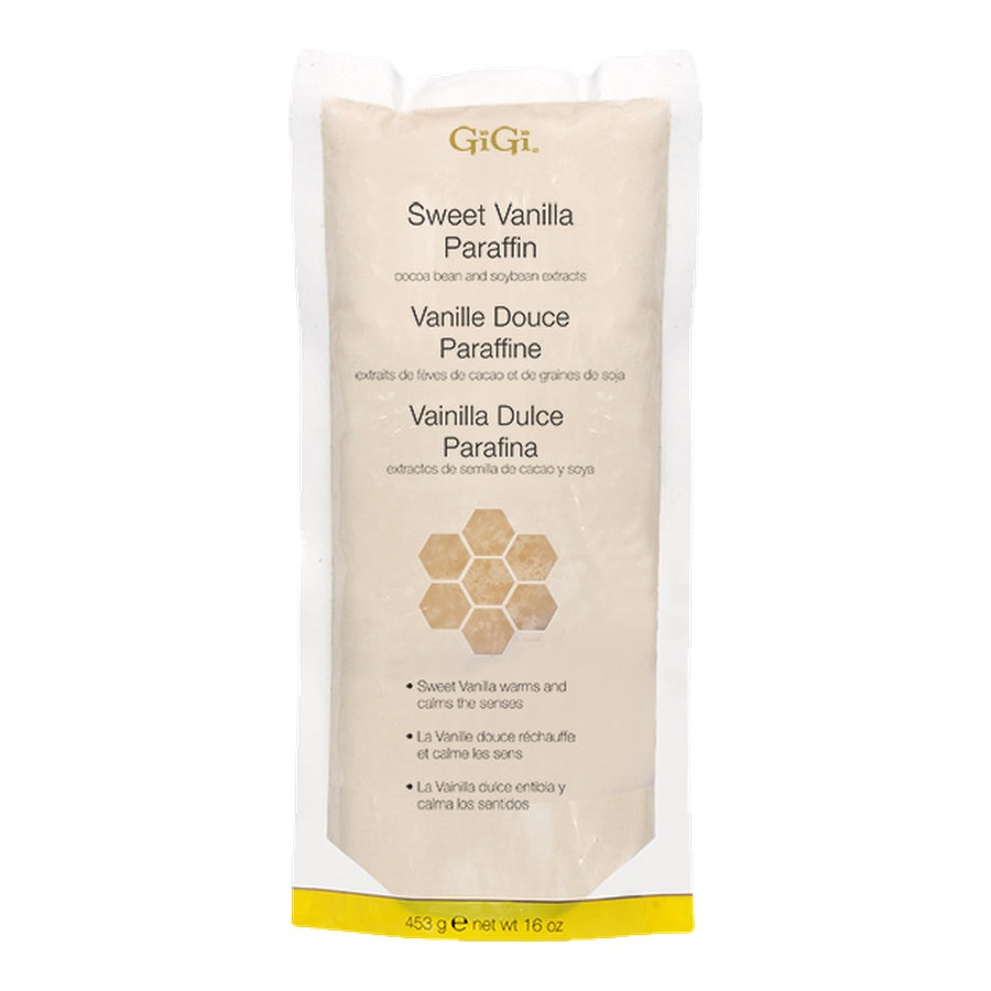 GiGi Sweet Vanilla Paraffin packaging on a white background