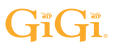 GiGi brand logo in signature gold color with bee icons, commonly used across wax product packaging.
