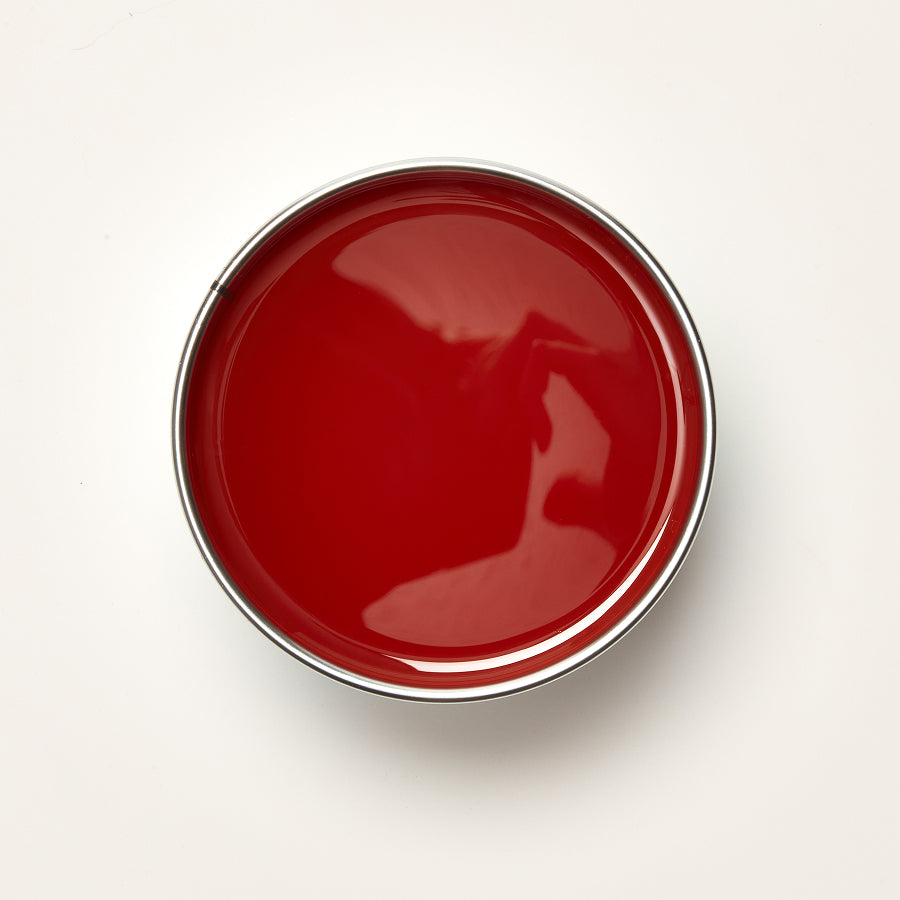 Red wax on a white background