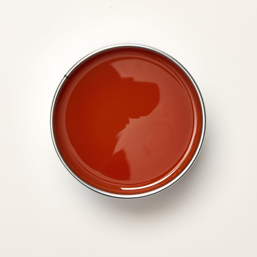 Red wax on a white background
