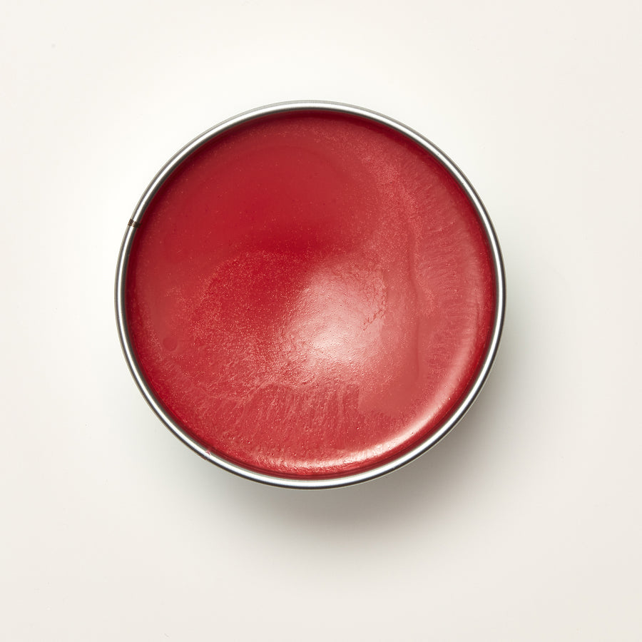 Red wax on a white background