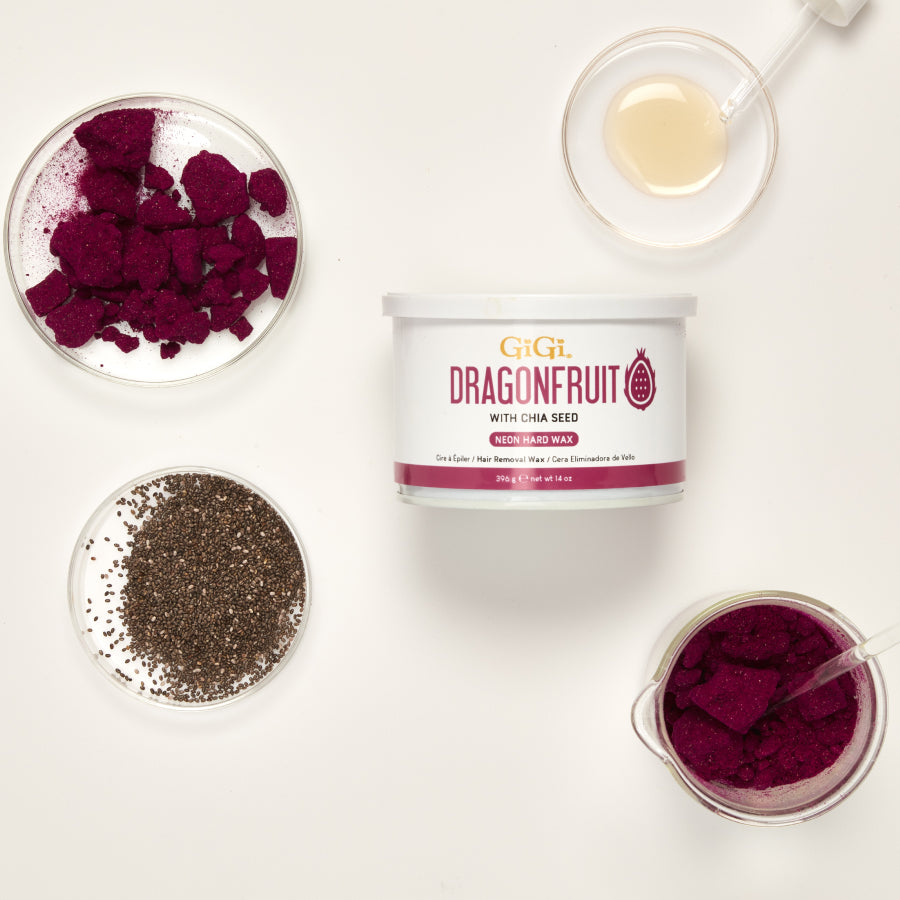 Container of Gigi Dragonfruit with Chia Seed on a white background