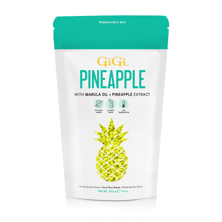 GiGi Pineapple bead wax packaging on a white background