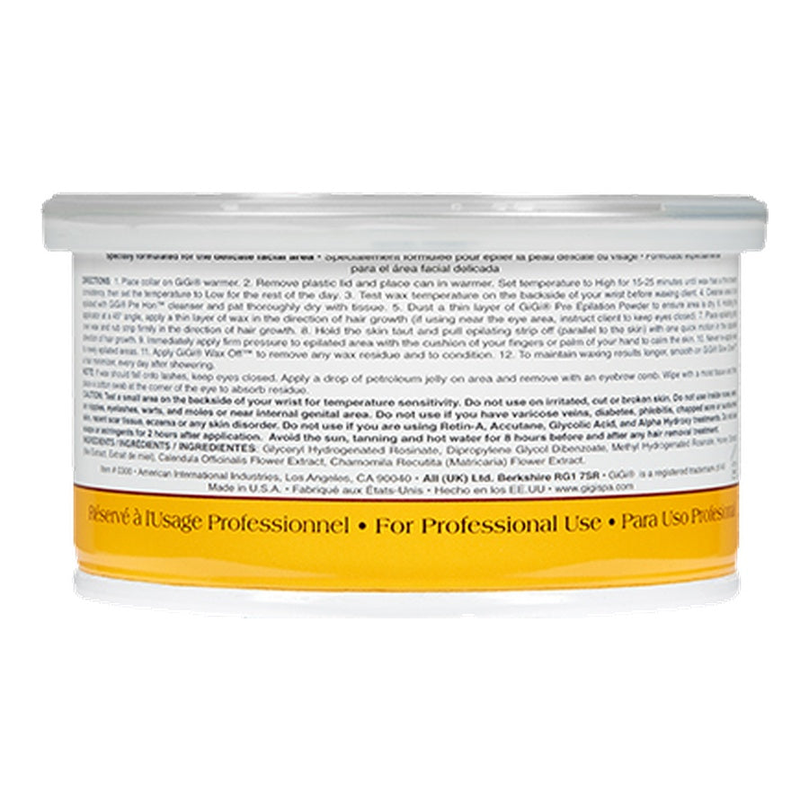 Back of a Facial Honee Wax can