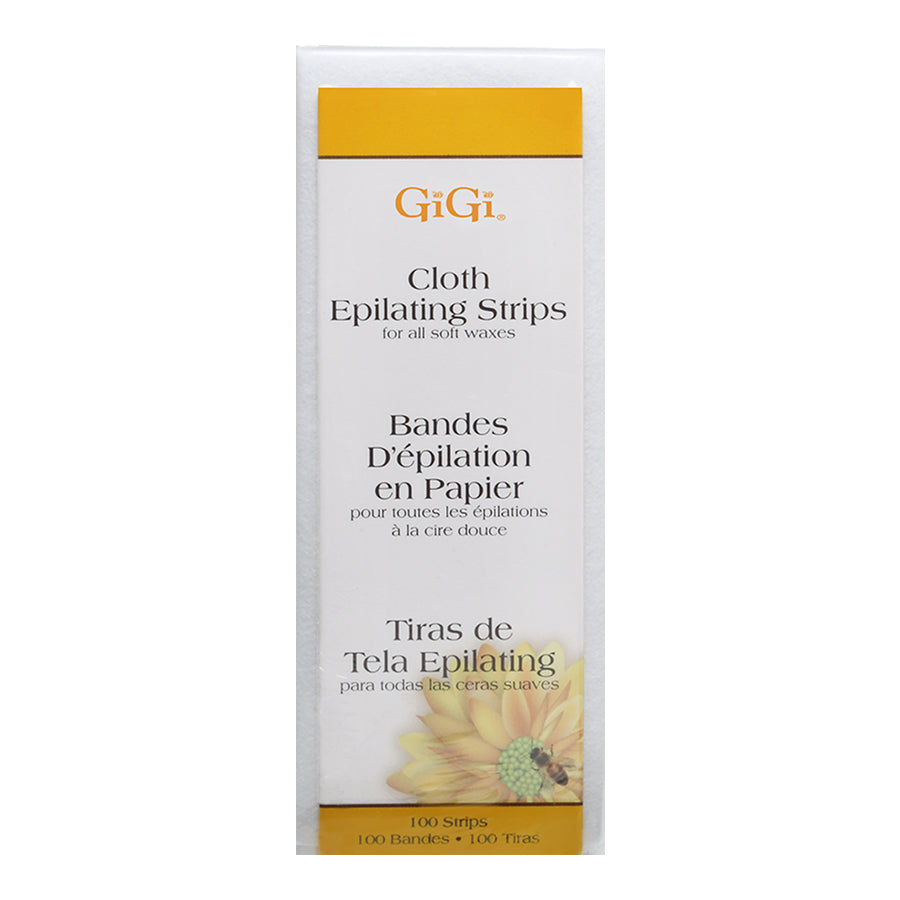 GiGi cloth epilating strips packaging on a white background