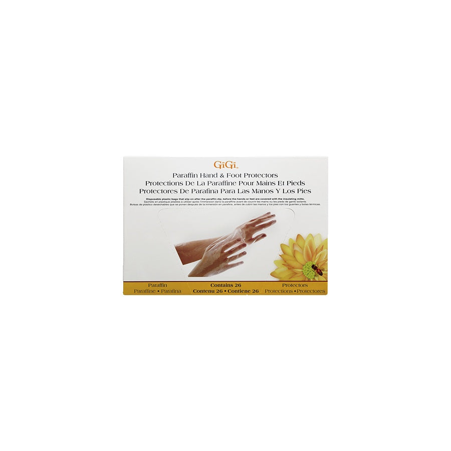 Box of GIGI Paraffin Hand & Foot Protectors on a white background
