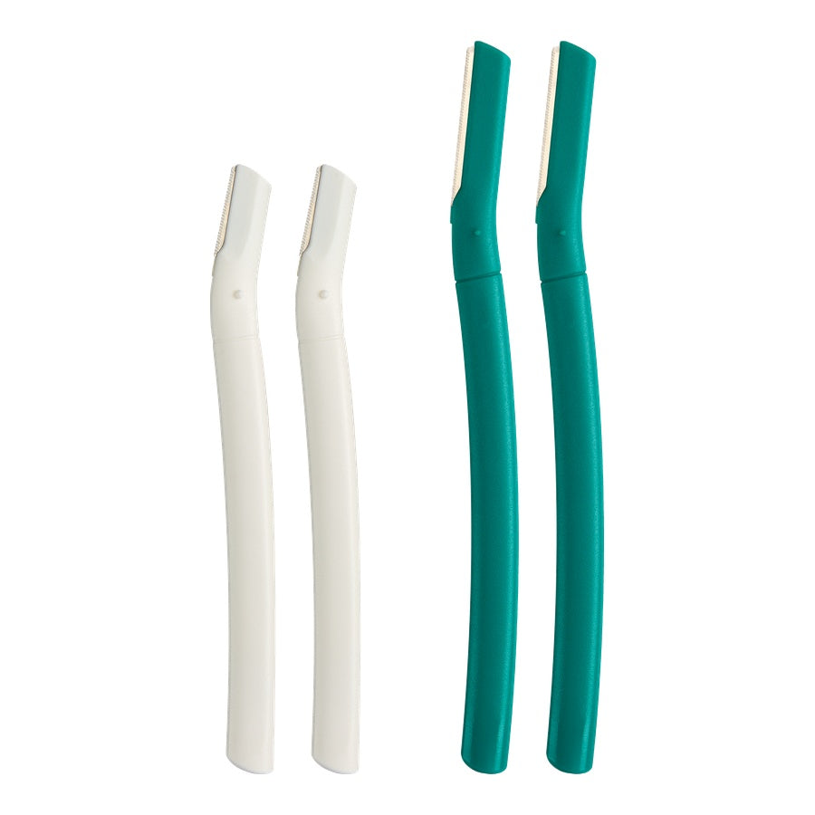 Two razors on a white background