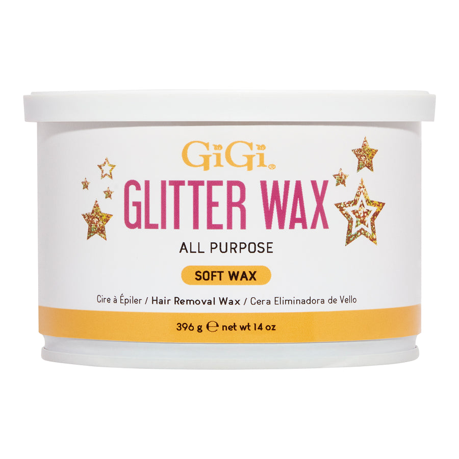 GiGi Glitter Wax container on a white background