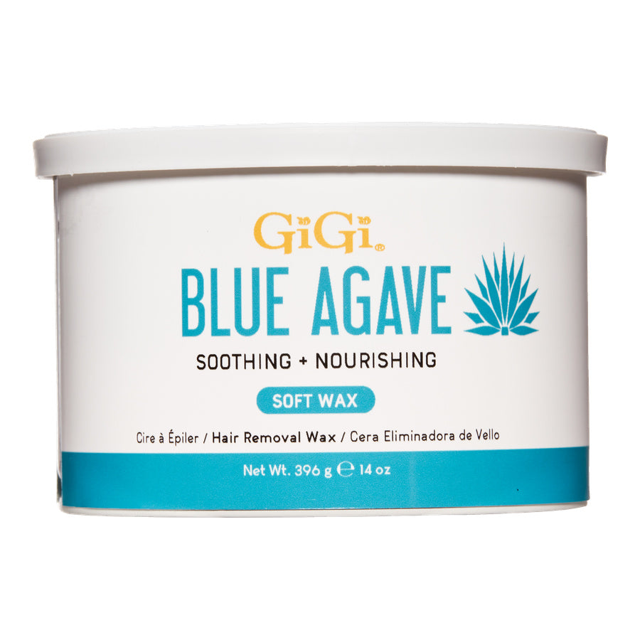 GIGI Blue Agave soft wax container on a white background