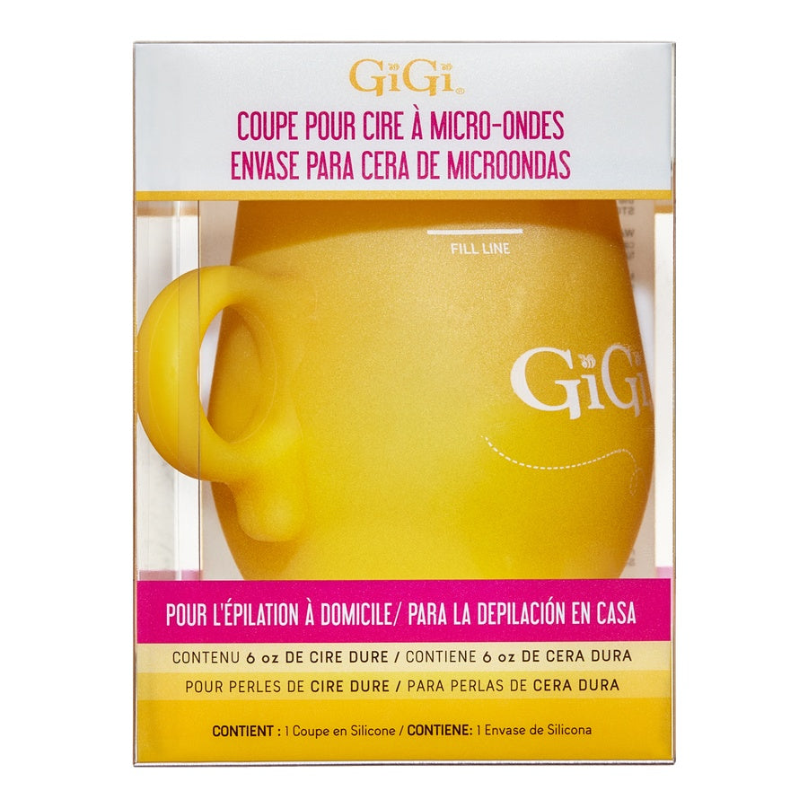 Yellow container with 'GiGi' branding on a white background