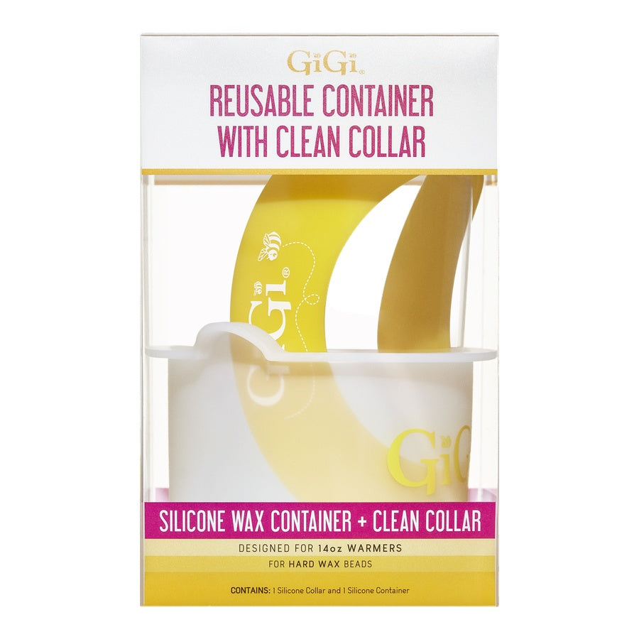 GiGi reusable container with clean collar packaging on a white background