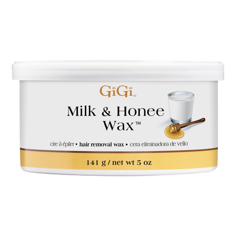 Milk Honee wax can from the front