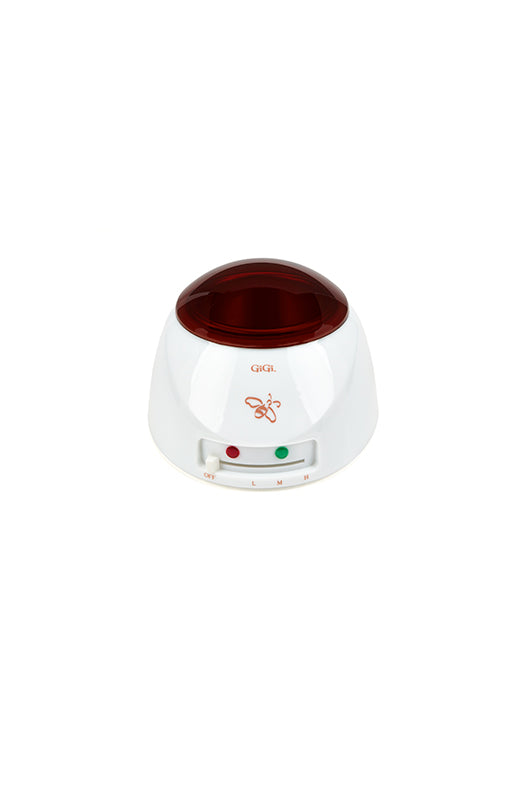 Angled top view of the GiGi 14 Ounce Wax Warmer with lid