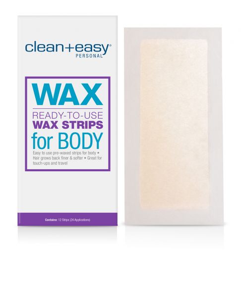 Clean + Easy Ready-To-Use Wax Strips for Body 12 Ct. Smarter +